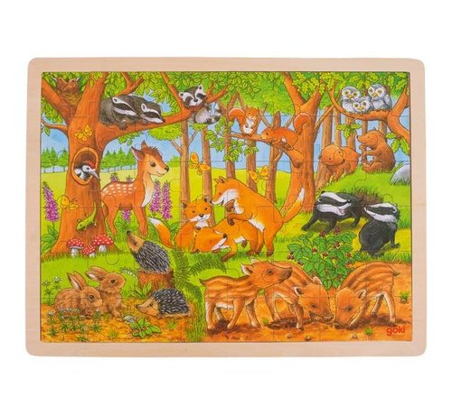 Puzzel Baby Dieren Bos Hout - HOUTENDIERSHOP.com