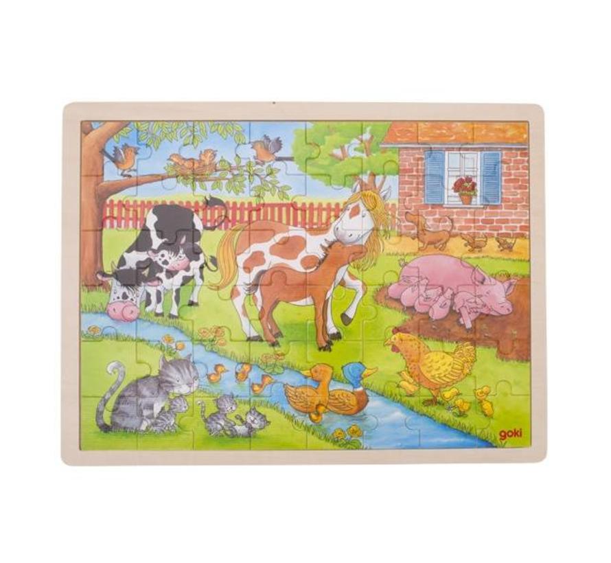 Puzzel Boerderij Dieren Hout 48 pcs