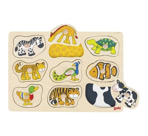 GOKI Puzzel Dierentuin Dieren Hout