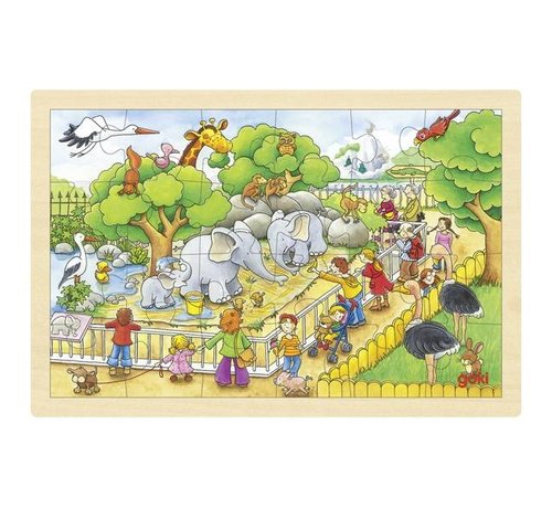 GOKI Puzzel Dierentuin Dieren Hout