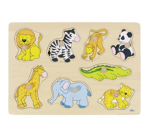 GOKI Puzzel Dierentuin Dieren Hout