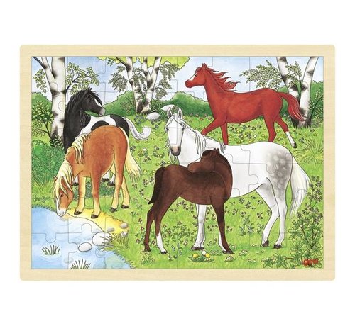 GOKI Puzzel Paarden Hout