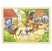 GOKI Puzzel Ponyboerderij Manege Hout