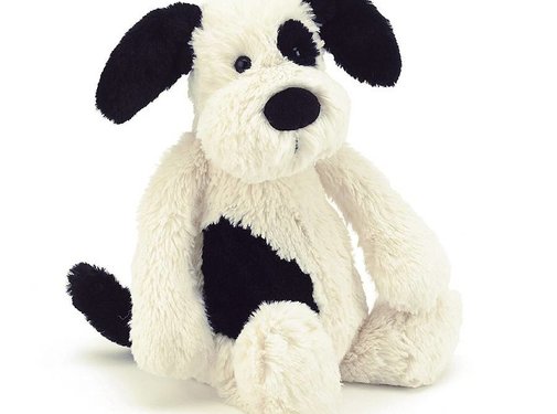 Jellycat Bashful Black&Cream Puppy