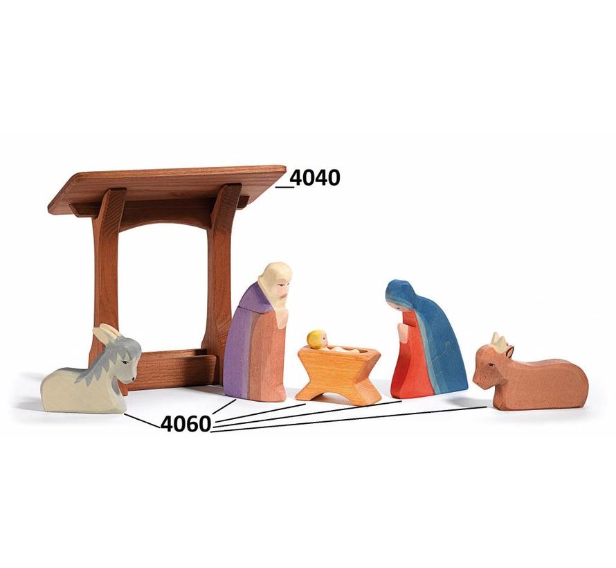 Manger with Roof Christmas 4060
