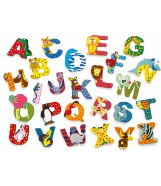 Letter Dieren Hout
