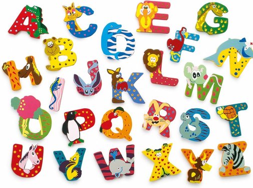 Small Foot Letter Animals Wood