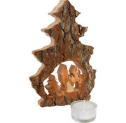 Small Foot Boomschors Waxinelichtje Deco Kerst Hout