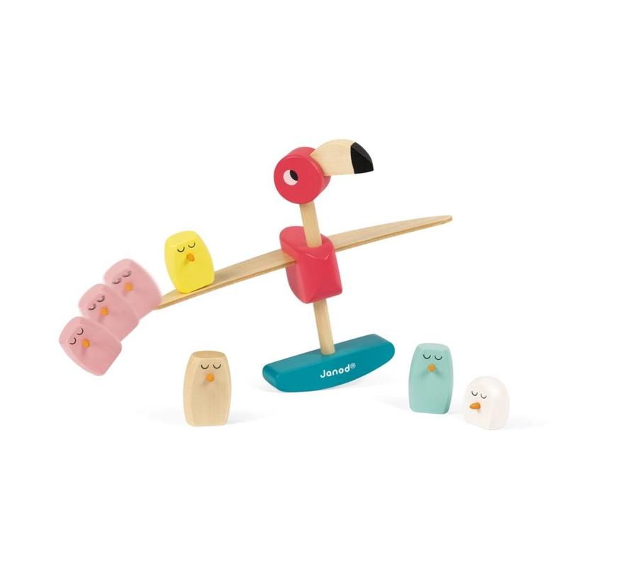 Balanceerspel Evenwichtsspel Flamingo