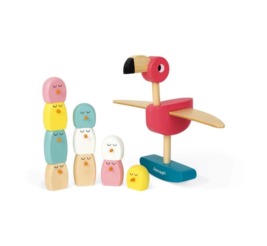 Balanceerspel Evenwichtsspel Flamingo