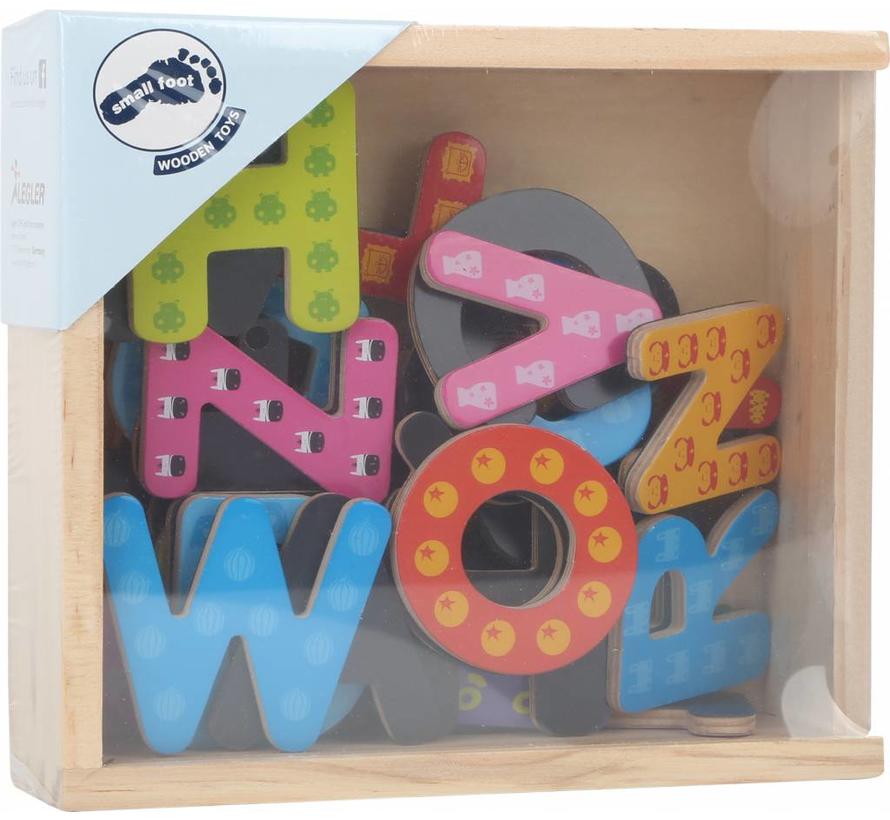 Magneetletters Hout