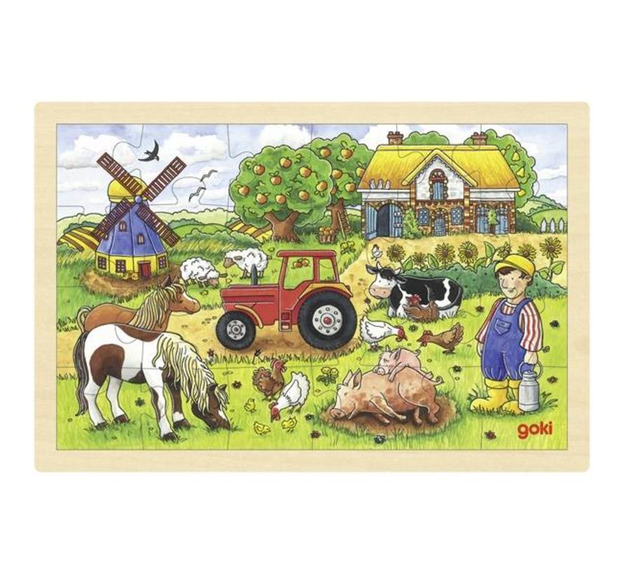 Puzzel Boerderij Dieren Hout