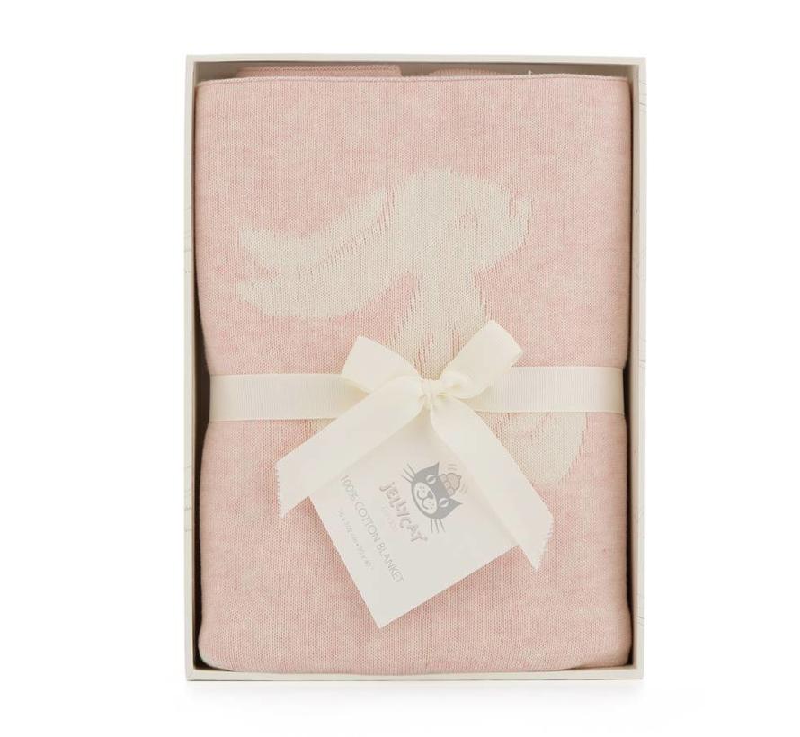 Deken Pink Bashful Bunny Blanket