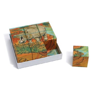 Weizenkorn Blokkenpuzzel Afrika Dieren Hout