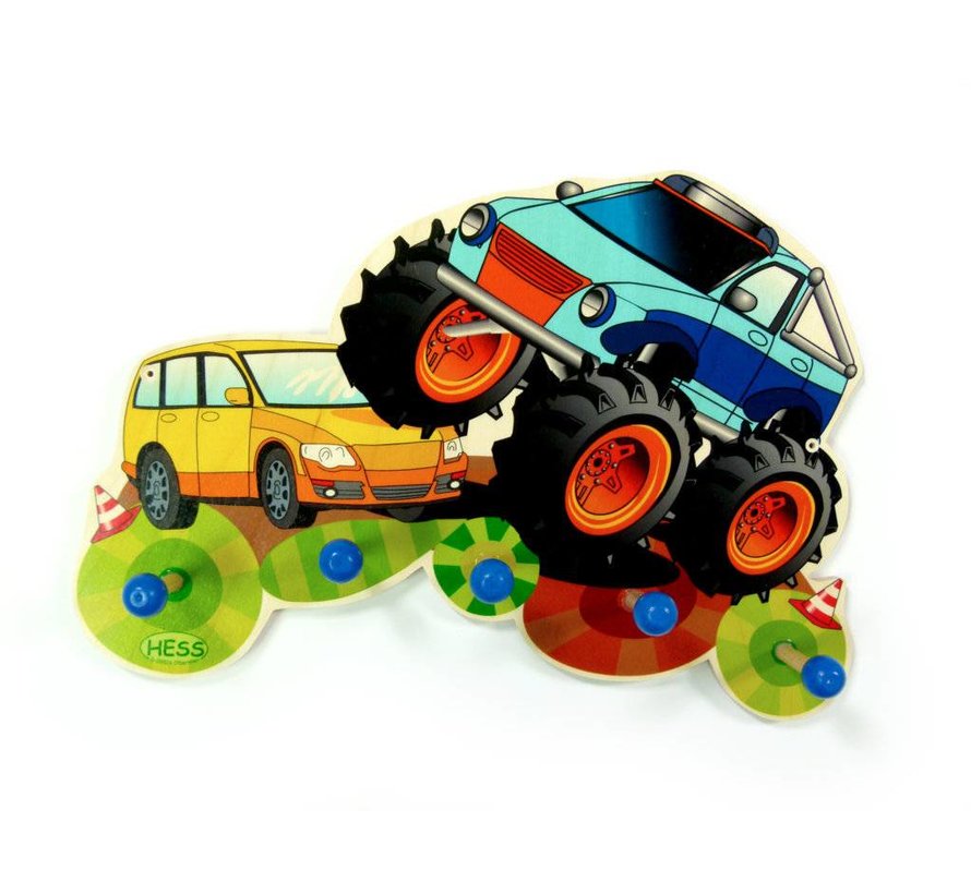 Kapstok Kinderkapstok Monstertruck Hout