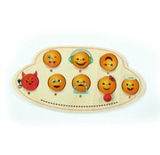 Hess Naambord Kinderkamer Emojis Hout