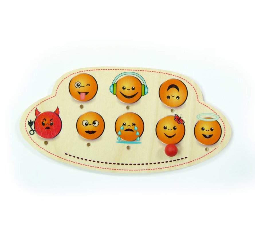 Naambord Kinderkamer Emojis Hout