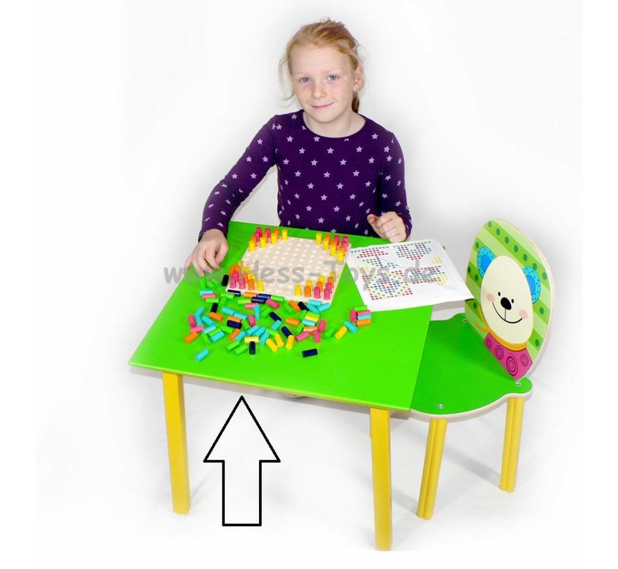 Tafel Kindertafel Groen Hout