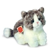 Hermann Teddy Stuffed Animal Cat Gray Wit