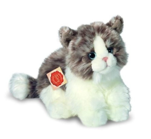 Hermann Teddy Stuffed Animal Cat Gray Wit