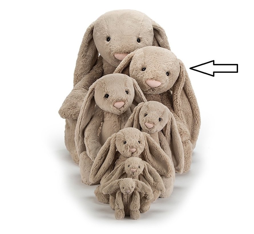 Knuffel Konijn Bashful Beige Bunny Huge