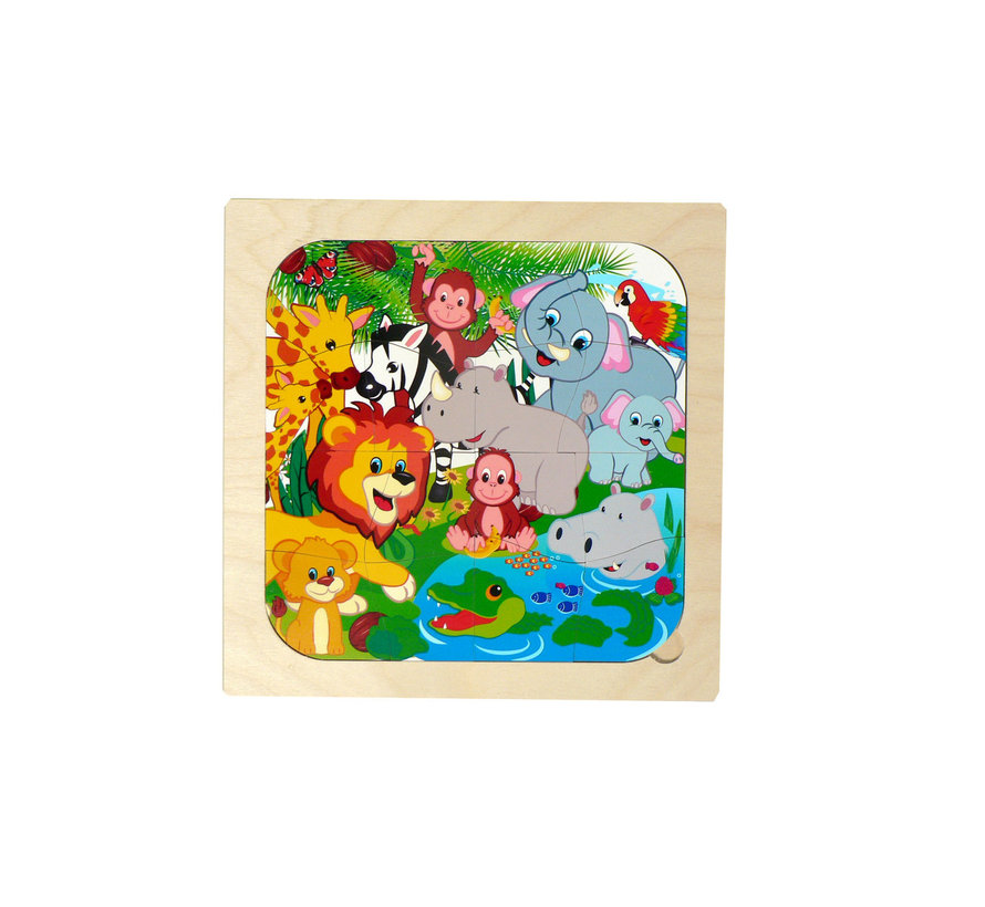 Hess Puzzel Dieren Jungle Hout