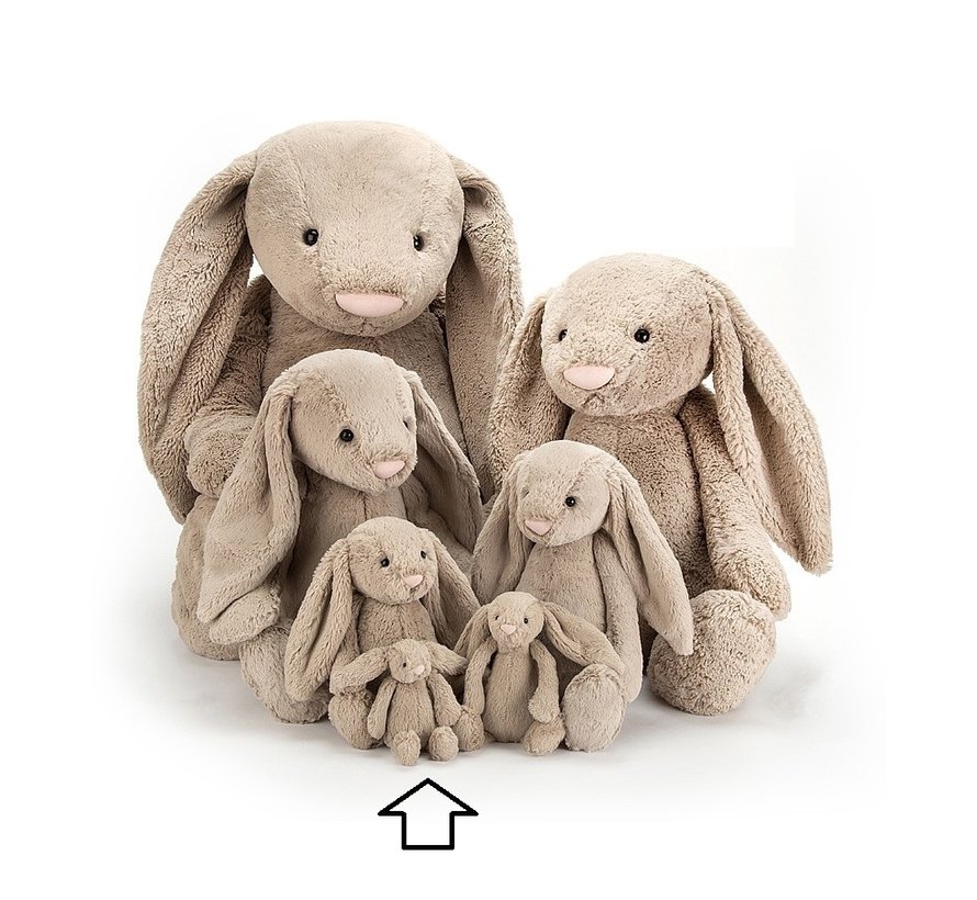 Knuffel Konijn Bashful Beige Bunny Baby