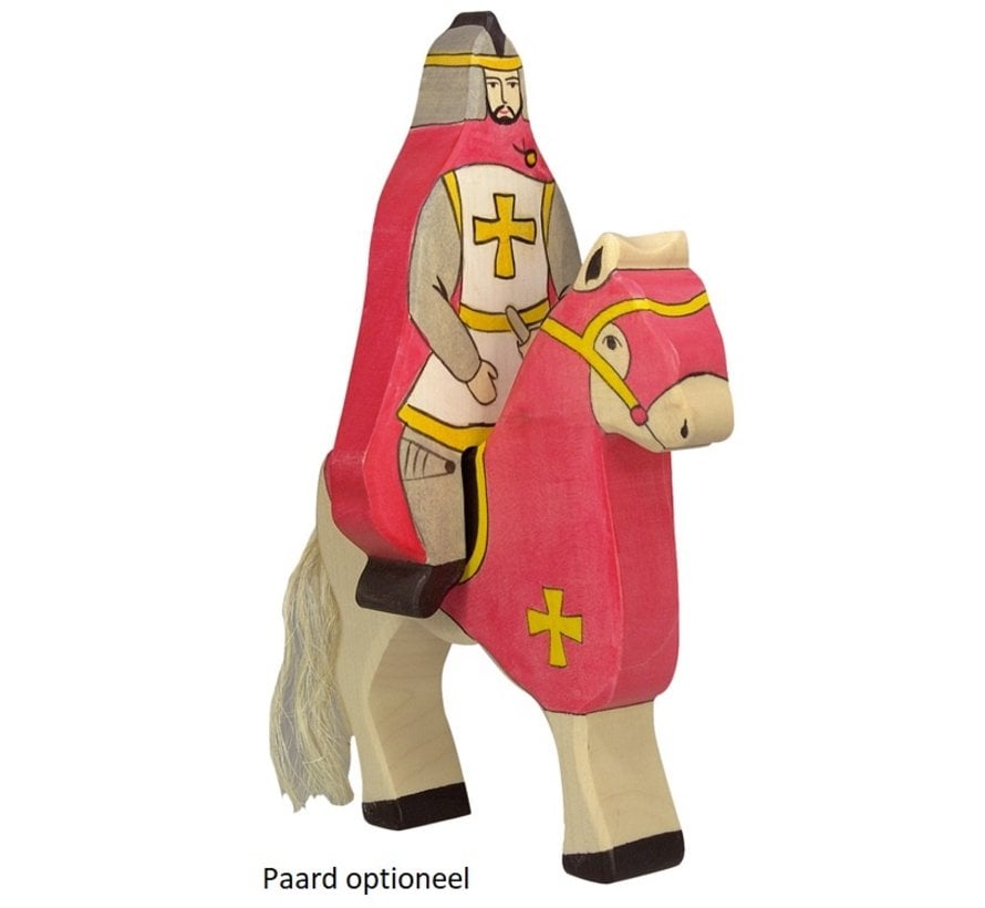 Knight Red Coat Sitting on Horse 80246