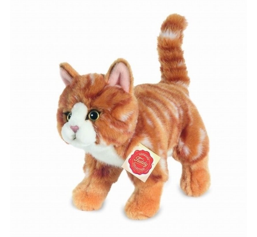 Stuffed Animal Cat Red Standing