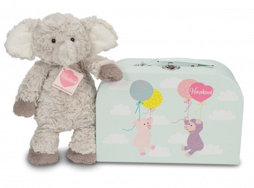 Hermann Teddy Knuffel Olifant Smartie met Koffer