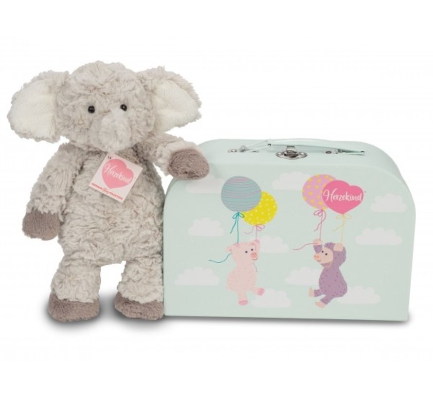 Stuffed Animal Elephant Smartie with Suitcase