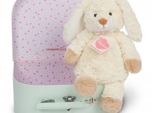Hermann Teddy Stuffed Animal Rabbit in Suitcase