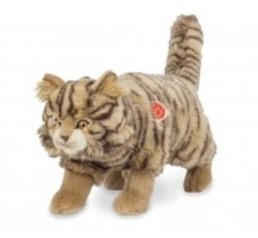 Stuffed Animal Wilde Cat Brindled Standing