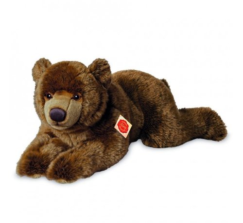 Hermann Teddy Stuffed Animal Brown Bear Lying Down