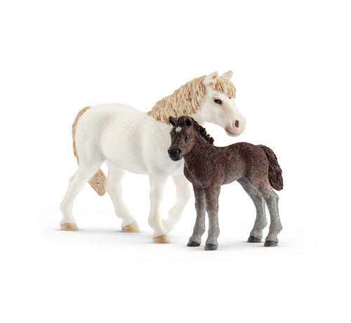 Schleich Pony mare and foal 42423