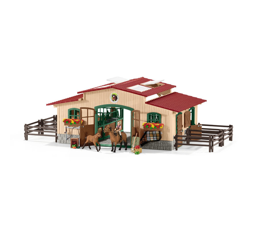 Stable with horses and accessories 42195