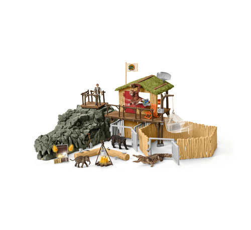 Schleich Speelset Croco Jungle Onderzoeksbasiskamp 42350