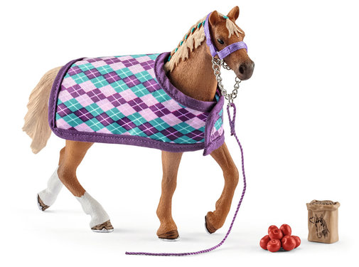 Schleich Paard Engelse Volbloed met Deken 42360