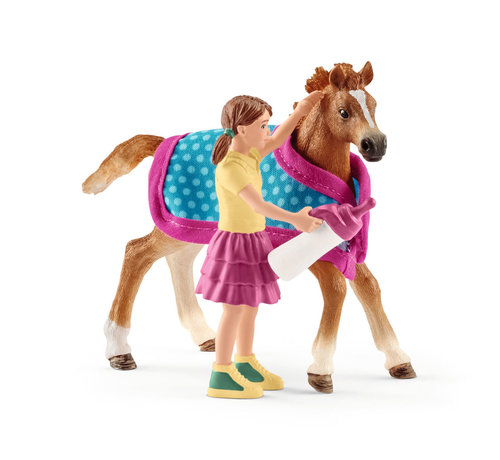 Schleich Paard Veulen met Deken 42361