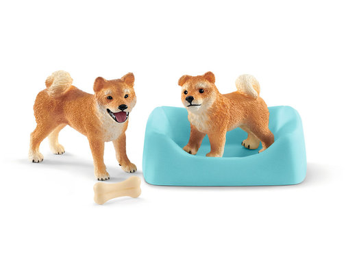 Schleich Honden Shiba Inu Moeder en Pup Set 42479