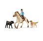 Speelset Western Paard met Ruiter, Kalf en Hond 42419
