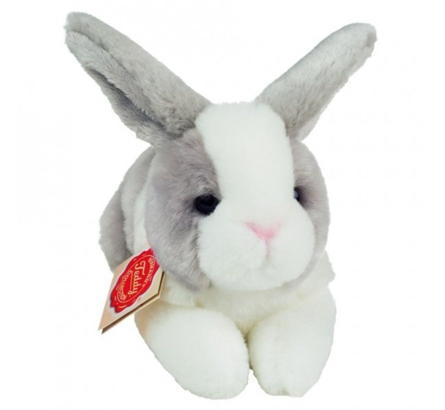 Stuffed Animal Rabbit Sitting Wit Gray