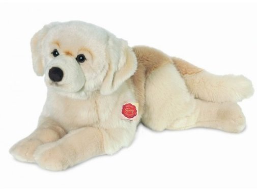 Hermann Teddy Stuffed Animal Dog Golden Retriever Lying Down 60 cm