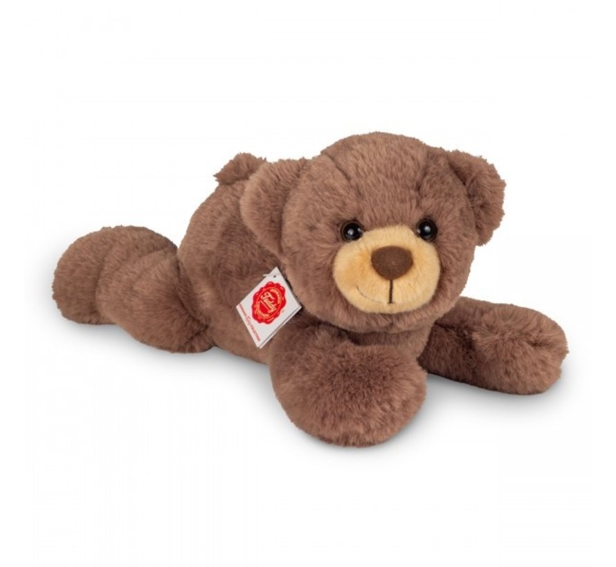 Stuffed Animal Teddy Bear Lying Down Chocolate Brown