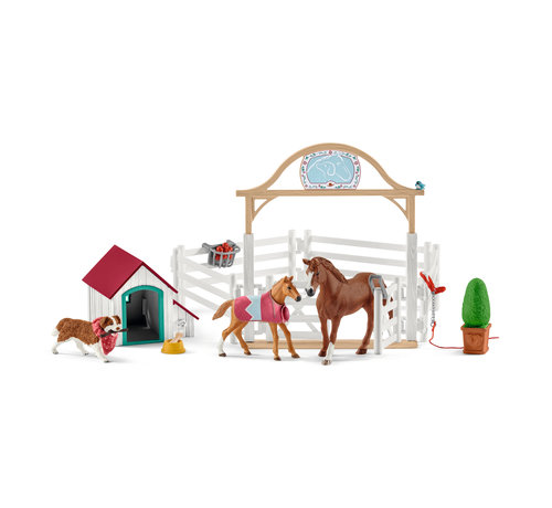 Schleich Horse Club Hannah?s guest horses with Ruby the dog 42458