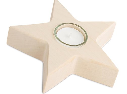 Waldfabrik Sfeerlicht met Waxinelichthouder Hout Ster