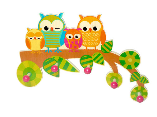 Hess Kapstok Kinderkapstok Uilen Hout