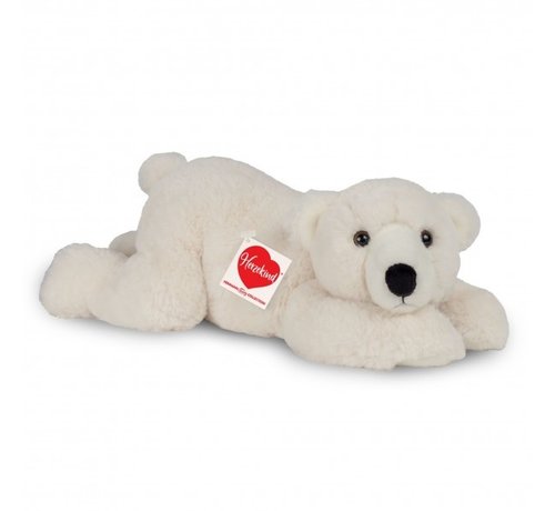 Hermann Teddy Stuffed Animal Polar Bear Richi Lying Down 42 cm