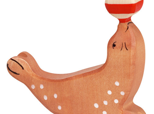 Holztiger Zeehond met Bal 80205
