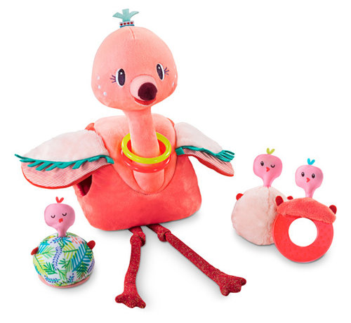 Lilliputiens Knuffel Flamingo Anaïs en haar Baby's